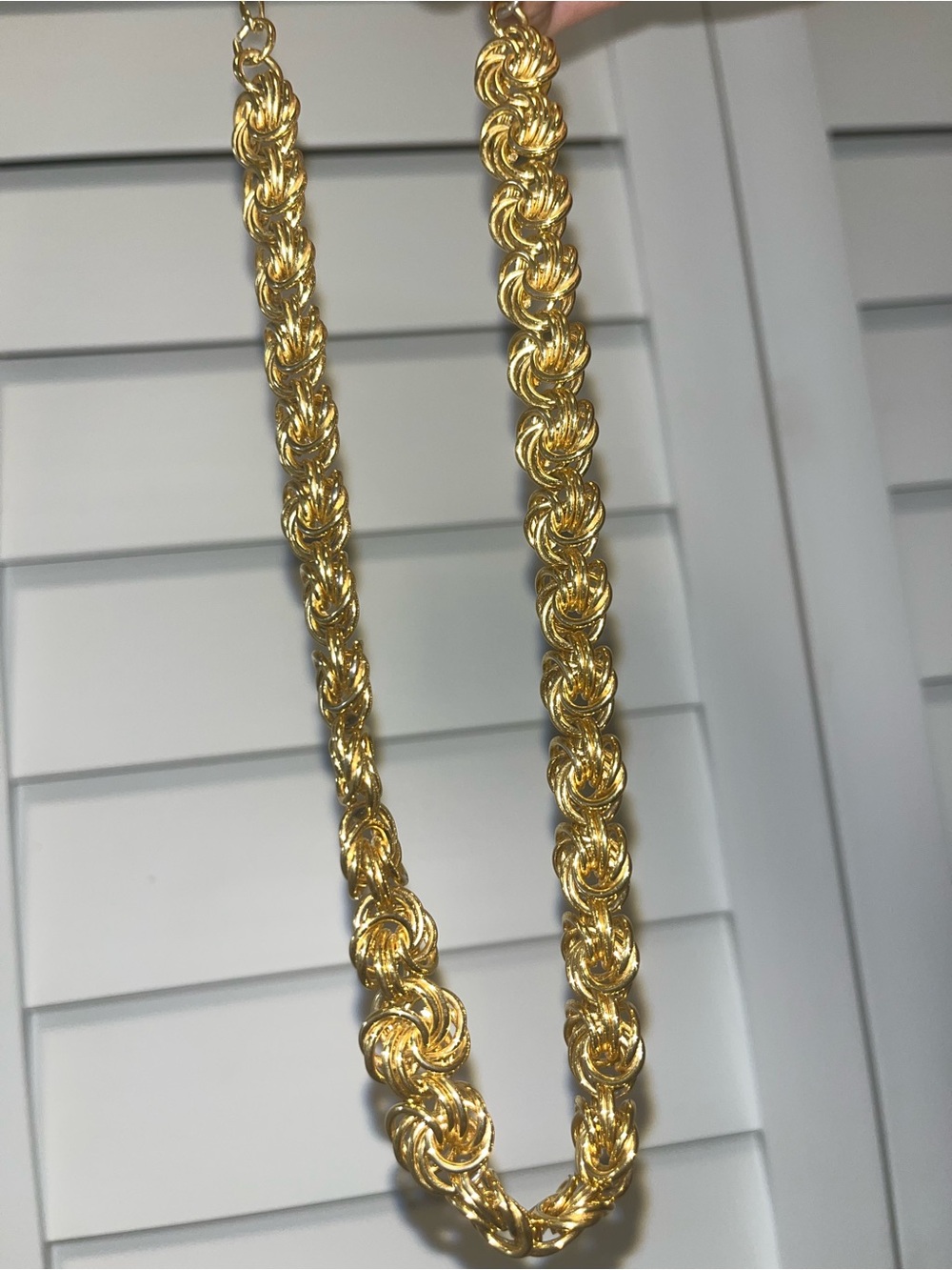 Gold Rope Link Necklace - Women Jewelry